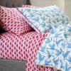 imageFamily of Cranes 144 Thread Count 100 Cotton Percale Fun Soft Cozy Easy Care Vibrant Animal Pattern Printed Comforter Set Waverly Blue KingBlue