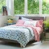 imageFamily of Cranes 144 Thread Count 100 Cotton Percale Fun Soft Cozy Easy Care Vibrant Animal Pattern Printed Comforter Set Waverly Blue KingBlue