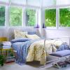 imageFeather Palm 144 Thread Count 100 Cotton Percale Fun Soft Cozy Easy Care Vibrant Floral Pattern Printed Comforter Set Yellow KingYellow