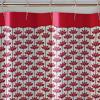 imageLong Stem Lotus 100 Cotton Lightweight Top Buttonhole Machine Washable Easy Care Decorative Shower Curtain for Bathroom Red 72quot W x 72quot L