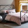 imageNovogratz By Utica Painterly Stripe 144 Thread Count 100 Cotton Percale Fun Soft Cozy Easy Care Vibrant Stripe Pattern Printed Comforter Set Pink TwinTwin XLPink
