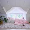 imageNovogratz By Utica Waverly Tile 144 Thread Count 100 Cotton Percale Fun Soft Cozy Easy Care Vibrant Geometric Pattern Printed Comforter Set Pink KingWhite