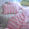imageNovogratz By Utica Waverly Tile 144 Thread Count 100 Cotton Percale Fun Soft Cozy Easy Care Vibrant Geometric Pattern Printed Comforter Set Pink KingWhite