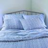 imageNovogratz Petite Painted Check 144 Thread Count 100 Cotton Percale Fun Soft Cozy Easy Care Vibrant Geometric Pattern Printed Comforter Set Deep Indigo KingBlue
