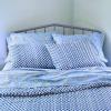 imageNovogratz Petite Painted Check 144 Thread Count 100 Cotton Percale Fun Soft Cozy Easy Care Vibrant Geometric Pattern Printed Comforter Set Deep Indigo FullQueen