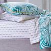 imageZebra Marble Teal 144 Thread Count 100 Cotton Percale Fun Soft Cozy Easy Care Vibrant Animal Pattern Printed Comforter Set Teal KingTeal