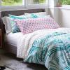 imageZebra Marble Teal 144 Thread Count 100 Cotton Percale Fun Soft Cozy Easy Care Vibrant Animal Pattern Printed Comforter Set Teal TwinTwin XL
