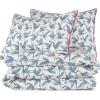 imageFamily of Cranes 144 Thread Count 100 Cotton Percale Fun Soft Cozy Easy Care Vibrant Animal Pattern Printed Comforter Set Waverly Blue KingBlue