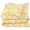 imageFeather Palm 144 Thread Count 100 Cotton Percale Fun Soft Cozy Easy Care Vibrant Floral Pattern Printed Comforter Set Yellow KingYellow