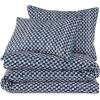 imageNovogratz Petite Painted Check 144 Thread Count 100 Cotton Percale Fun Soft Cozy Easy Care Vibrant Geometric Pattern Printed Comforter Set Deep Indigo KingBlue