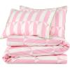 imageWaverly Tile 144 Thread Count 100 Cotton Percale Fun Soft Cozy Easy Care Vibrant Geometric Pattern Printed Comforter Set Pink FullQueen