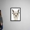 imageThe Novogratz Calculating Llama III White Framed Art Print 15quotx19quotx1quotBlack Frame