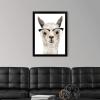 imageThe Novogratz Calculating Llama III White Framed Art Print 15quotx19quotx1quotBlack Frame