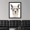 imageThe Novogratz Calculating Llama III White Framed Art Print 15quotx19quotx1quotBlack Frame
