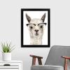 imageThe Novogratz Calculating Llama III White Framed Art Print 15quotx19quotx1quotBlack Frame