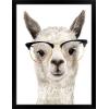 imageThe Novogratz Calculating Llama III White Framed Art Print 15quotx19quotx1quotBlack Frame