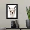 imageThe Novogratz Calculating Llama III White Framed Art Print 15quotx19quotx1quotBlack Frame