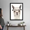 imageThe Novogratz Calculating Llama III White Framed Art Print 15quotx19quotx1quotBlack Frame