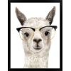 imageThe Novogratz Calculating Llama III White Framed Art Print 15quotx19quotx1quotBlack Frame