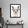 imageThe Novogratz Calculating Llama III White Framed Art Print 15quotx19quotx1quotBlack Frame