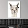 imageThe Novogratz Calculating Llama III White Framed Art Print 15quotx19quotx1quotWhite Frame