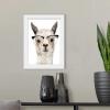 imageThe Novogratz Calculating Llama III White Framed Art Print 15quotx19quotx1quotWhite Frame