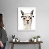 imageThe Novogratz Calculating Llama III White Framed Art Print 15quotx19quotx1quotWhite Frame