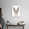 imageThe Novogratz Calculating Llama III White Framed Art Print 15quotx19quotx1quotWhite Frame