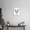 imageThe Novogratz Calculating Llama III White Framed Art Print 15quotx19quotx1quotWhite Frame