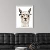 imageThe Novogratz Calculating Llama III White Framed Art Print 15quotx19quotx1quotWhite Frame