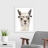 imageThe Novogratz Calculating Llama III White Framed Art Print 15quotx19quotx1quotWhite Frame