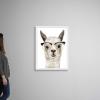 imageThe Novogratz Calculating Llama III White Framed Art Print 15quotx19quotx1quotWhite Frame