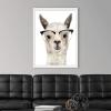 imageThe Novogratz Calculating Llama III White Framed Art Print 15quotx19quotx1quotWhite Frame