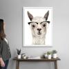 imageThe Novogratz Calculating Llama III White Framed Art Print 15quotx19quotx1quotWhite Frame