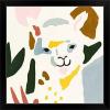 imageThe Novogratz Color Block Llama I White Framed Art Print 15quotx15quotx1quotBlack Frame
