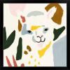 imageThe Novogratz Color Block Llama I White Framed Art Print 15quotx15quotx1quotBlack Frame