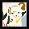 imageThe Novogratz Color Block Llama I White Framed Art Print 15quotx15quotx1quotBlack Frame