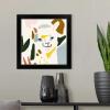 imageThe Novogratz Color Block Llama I White Framed Art Print 15quotx15quotx1quotBlack Frame