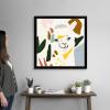 imageThe Novogratz Color Block Llama I White Framed Art Print 15quotx15quotx1quotBlack Frame