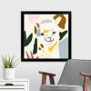 imageThe Novogratz Color Block Llama I White Framed Art Print 15quotx15quotx1quotBlack Frame