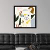 imageThe Novogratz Color Block Llama I White Framed Art Print 15quotx15quotx1quotBlack Frame