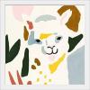 imageThe Novogratz Color Block Llama I White Framed Art Print 15quotx15quotx1quotWhite Frame