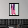 imageThe Novogratz Color Me Stripes I White Framed Art Print 15quotx18quotx1quotBlack Frame