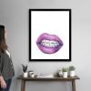 imageThe Novogratz Mouth Full of Metal I White Framed Art Print 15quotx18quotx1quotBlack Frame