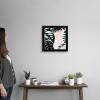 imageThe Novogratz Palm Blush I White Framed Art Print 15quotx15quotx1quotBlack Frame