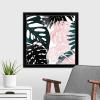 imageThe Novogratz Palm Blush I White Framed Art Print 15quotx15quotx1quotBlack Frame