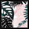 imageThe Novogratz Palm Blush I White Framed Art Print 15quotx15quotx1quotBlack Frame