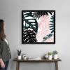 imageThe Novogratz Palm Blush I White Framed Art Print 15quotx15quotx1quotBlack Frame