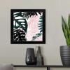 imageThe Novogratz Palm Blush I White Framed Art Print 15quotx15quotx1quotBlack Frame