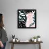 imageThe Novogratz Palm Blush I White Framed Art Print 15quotx15quotx1quotBlack Frame